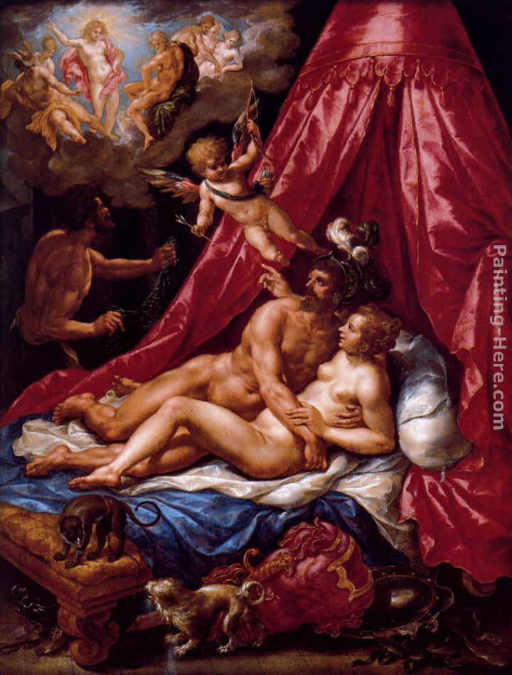 Mars And Venus Surprised By Apollo painting - Hendrick De Clerck Mars And Venus Surprised By Apollo art painting